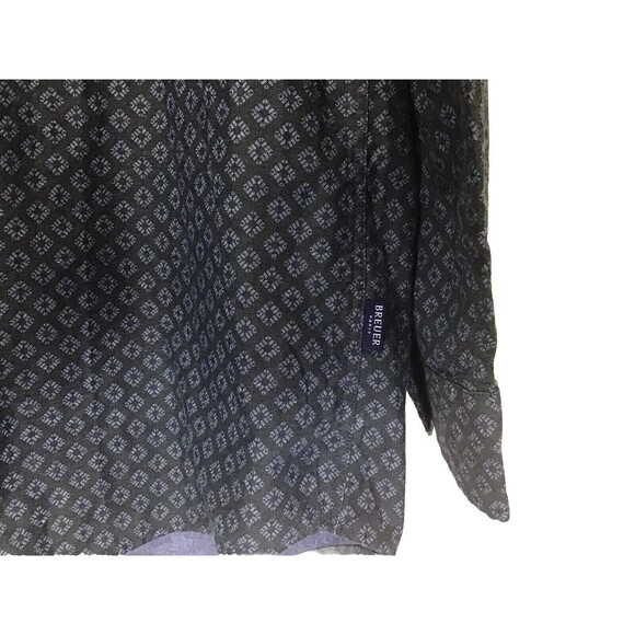 BREUER PARIS Men's Olive Greenish Gray Button Down Cotton Shirt Sz 17/43 - Picture 3 of 15